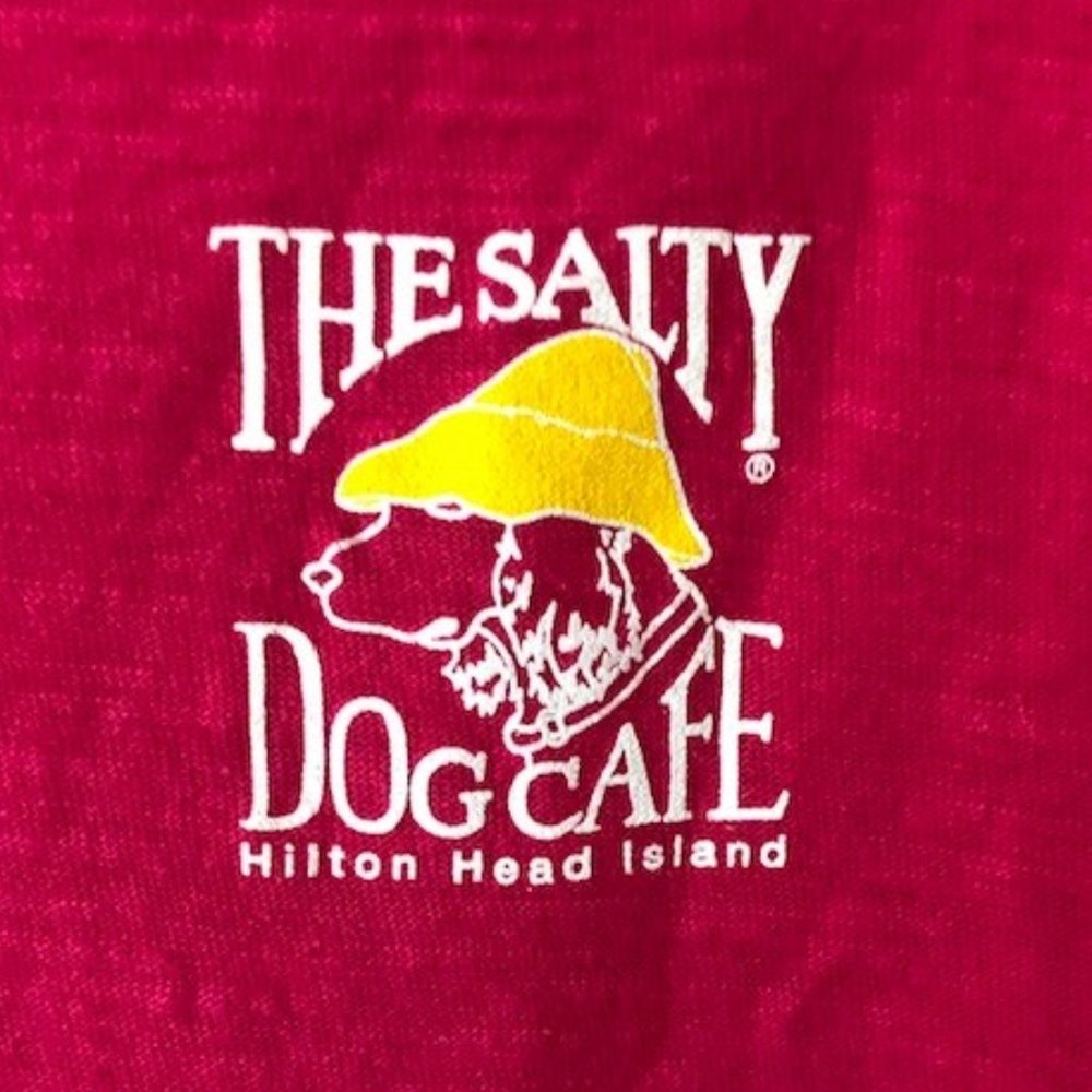 Salty Dog Cafe V-Neck Fuschia Gauzy Hoodie EUC ML